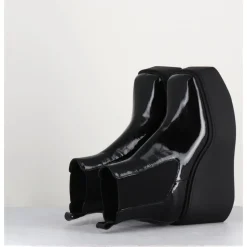 Hot GARRICE LAB Boots à plateforme bout carré en cuir vernis - LEA VERNICE NERO NOIR