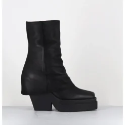 Hot SORT AARHUS Boots à plateforme déstructurée en cuir gras - 6630 GAS NERO NOIR