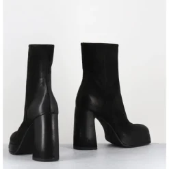 Clearance GARRICE LAB Boots à plateforme en cuir gras - KATHY GOMMA NERO NOIR