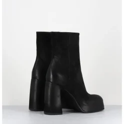Clearance GARRICE LAB Boots à plateforme en cuir gras - KATHY GOMMA NERO NOIR