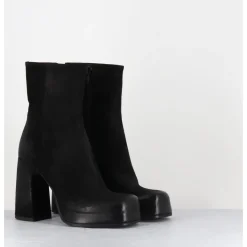 Clearance GARRICE LAB Boots à plateforme en cuir gras - KATHY GOMMA NERO NOIR