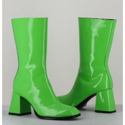 Discount GARRICE LAB Boots à talon 70s en cuir vernis pomme - YA2240 VERDE VERT
