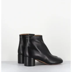 Hot MM6 MAISON MARGIELA Boots anatomiques en cuir petit talon - S59WU0234 T8013 NOIR
