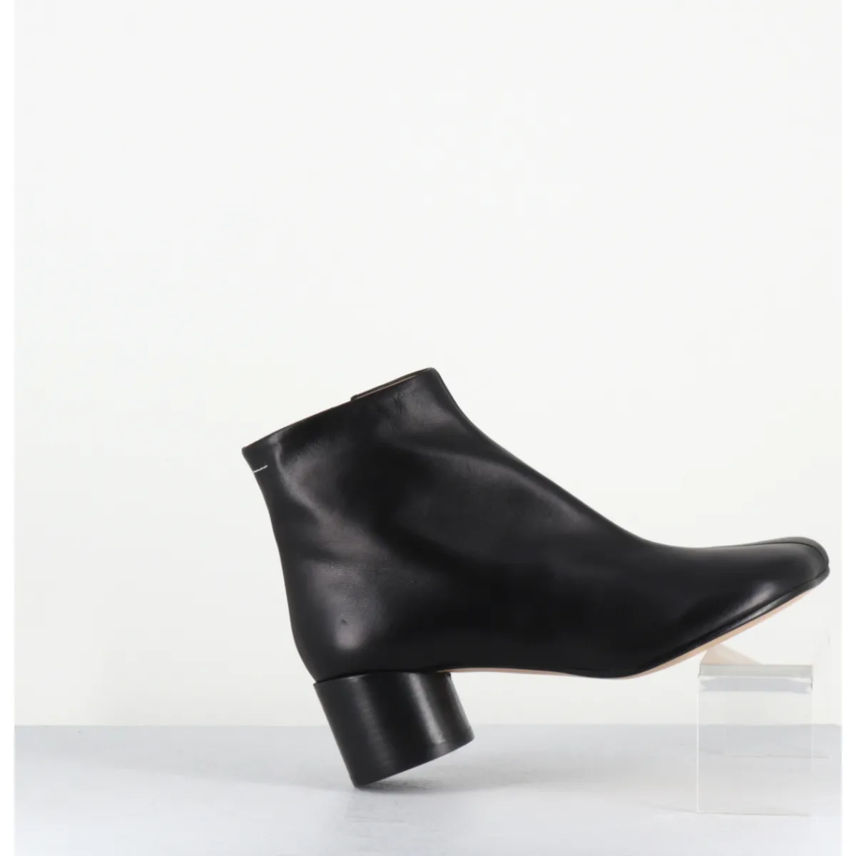 Hot MM6 MAISON MARGIELA Boots anatomiques en cuir petit talon - S59WU0234 T8013 NOIR