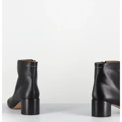 Hot MM6 MAISON MARGIELA Boots anatomiques en cuir petit talon - S59WU0234 T8013 NOIR