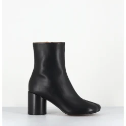 New MM6 MAISON MARGIELA Boots anatomiques surpiqûre frontale en cuir - S59WU0249 T8013 NOIR