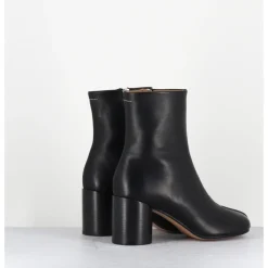 New MM6 MAISON MARGIELA Boots anatomiques surpiqûre frontale en cuir - S59WU0249 T8013 NOIR