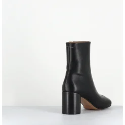 New MM6 MAISON MARGIELA Boots anatomiques surpiqûre frontale en cuir - S59WU0249 T8013 NOIR