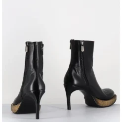 New ROCCO P Boots avant-garde en cuir & plateforme crêpe - 19684 NAPPA LUX NERA NOIR