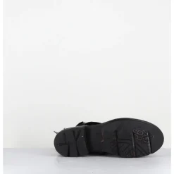 Hot A.S.98 Boots bikers en cuir métallisé et bonze - B80206 O ARGENT