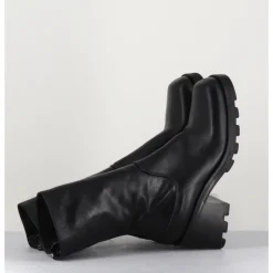 Best ELENA IACHI Boots bikers en cuir à bout carré - E3015 NERO NOIR