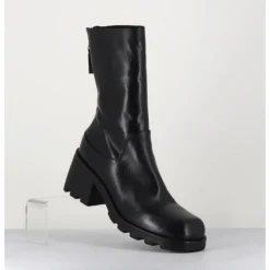 Best ELENA IACHI Boots bikers en cuir à bout carré - E3015 NERO NOIR