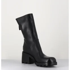 Best ELENA IACHI Boots bikers en cuir à bout carré - E3015 NERO NOIR