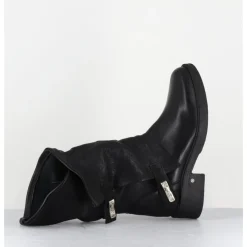 Discount GARRICE LAB Boots bikers plates en cuir asymétriques - RAGELI RAG NERO NOIR