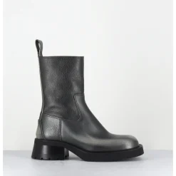 Online E8 BY MIISTA Boots bout carré argent brossé - YOLANDA BRUSH SILVER ANTHRACITE