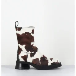Clearance E8 BY MIISTA Boots bout carré imprimé vache - YOLANDA COW BOOTS