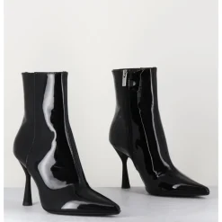 Discount AGL Boots bout pointu en cuir vernis - DEA SHINY NOIR