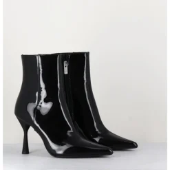 Discount AGL Boots bout pointu en cuir vernis - DEA SHINY NOIR