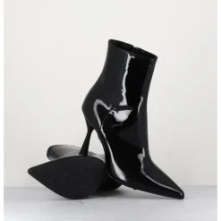 Discount AGL Boots bout pointu en cuir vernis - DEA SHINY NOIR