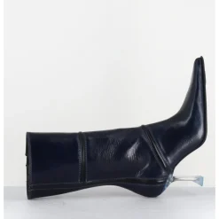 Sale MIISTA Boots bout pointu en cuir & talon plexi - SANDER NAVY BOOTS BLEU