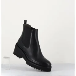 Discount GARRICE LAB Boots chelsea en cuir & semelle micro - BRADI CALF NERO NOIR
