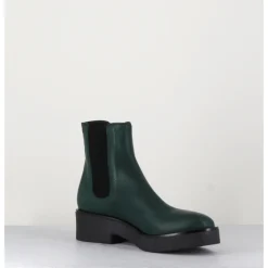 GARRICE LAB Boots chelsea en cuir - PERLA FORESTA VERT
