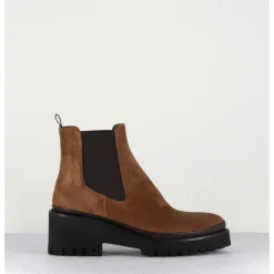 Hot GARRICE LAB Boots chelsea en daim & semelle micro - BRADI OIL CASTAGNO CAMEL