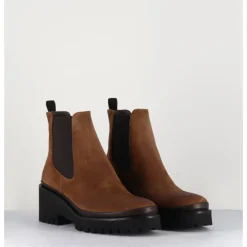 Hot GARRICE LAB Boots chelsea en daim & semelle micro - BRADI OIL CASTAGNO CAMEL