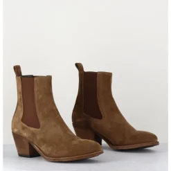 New OFFICINE CREATIVE Boots chelsea en daim esprit santiag - SHERRY 002 TOSCANO CAMEL