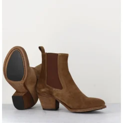 New OFFICINE CREATIVE Boots chelsea en daim esprit santiag - SHERRY 002 TOSCANO CAMEL