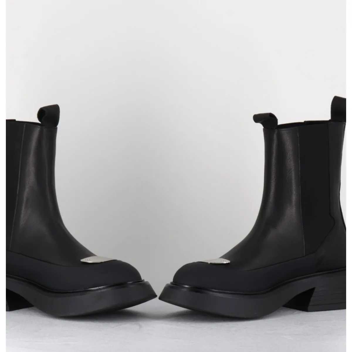 Hot GARRICE LAB Boots chelsea légères cuir & bout métal - BIKE SAVANA NERO NOIR