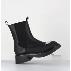 Hot GARRICE LAB Boots chelsea légères cuir & bout métal - BIKE SAVANA NERO NOIR