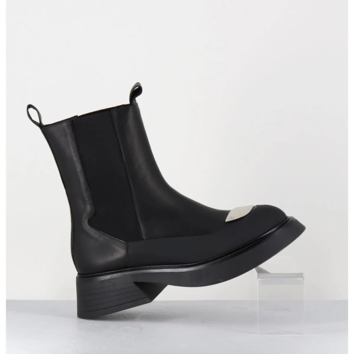 Hot GARRICE LAB Boots chelsea légères cuir & bout métal - BIKE SAVANA NERO NOIR