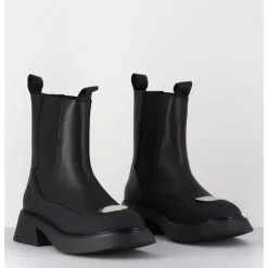 Hot GARRICE LAB Boots chelsea légères cuir & bout métal - BIKE SAVANA NERO NOIR