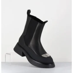 Hot GARRICE LAB Boots chelsea légères cuir & bout métal - BIKE SAVANA NERO NOIR