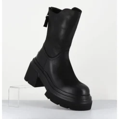 New ELENA IACHI Boots chunky en cuir - E3733 BOSTON NERO NOIR