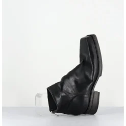 Clearance SHOTO Boots courtes en cuir lavé - 51617 HORSE WASHED NOIR