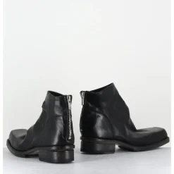 Clearance SHOTO Boots courtes en cuir lavé - 51617 HORSE WASHED NOIR