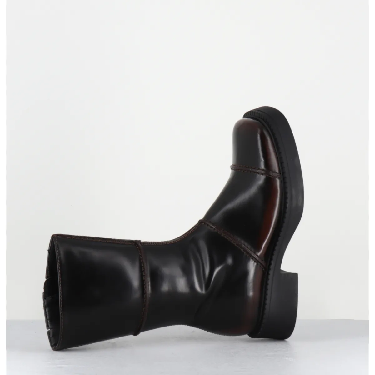 Best E8 BY MIISTA Boots cuir brossé bout carré 90s - DAHLIA DARK BROWN BOOTS MARRON