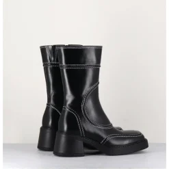 Sale E8 BY MIISTA Boots cuir surpiqûres 90's - MALENE BLACK ANKLE BOOTS NOIR
