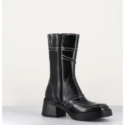 Sale E8 BY MIISTA Boots cuir surpiqûres 90's - MALENE BLACK ANKLE BOOTS NOIR