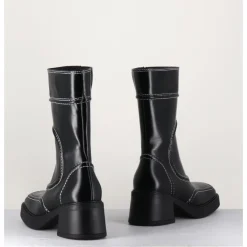 Sale E8 BY MIISTA Boots cuir surpiqûres 90's - MALENE BLACK ANKLE BOOTS NOIR