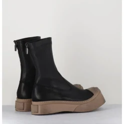 Best LOFINA Boots cuir stretch & semelle beige exagérée- 2742 NERO NOIR