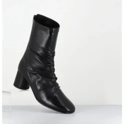 Online GARRICE LAB Boots en agneau plongé talon graphique - RAVENE NAPPA NERO NOIR