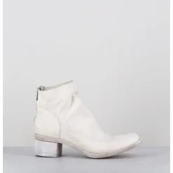 Outlet SHOTO Boots en cuir lavé ligne avant-garde - 51617 BIANCO WASHED BLANC