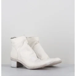 Outlet SHOTO Boots en cuir lavé ligne avant-garde - 51617 BIANCO WASHED BLANC