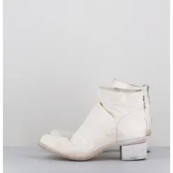 Outlet SHOTO Boots en cuir lavé ligne avant-garde - 51617 BIANCO WASHED BLANC