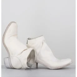 Outlet SHOTO Boots en cuir lavé ligne avant-garde - 51617 BIANCO WASHED BLANC