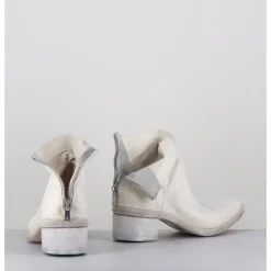 Outlet SHOTO Boots en cuir lavé ligne avant-garde - 51617 BIANCO WASHED BLANC