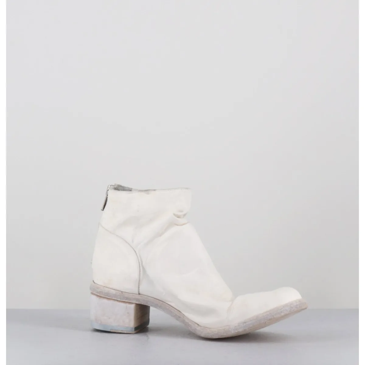 Outlet SHOTO Boots en cuir lavé ligne avant-garde - 51617 BIANCO WASHED BLANC